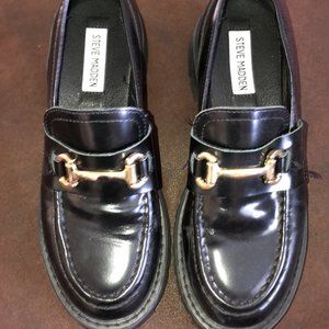 Steven Madden Women's Lando Black Leather size 7.5 ( like new )